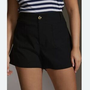 Anthropologie Black Maeve Colette Shorts